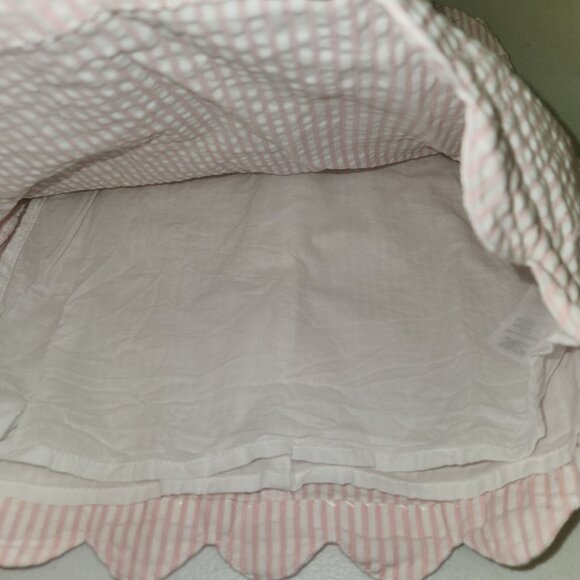 Vineyard Vines Girls 4T Pink & White Striped Sleeveless Scallop Hem Dress 2396 - Picture 4 of 6